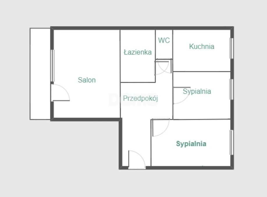 3 pokoje z balkonem | Widok na zieleń | Po remoncie